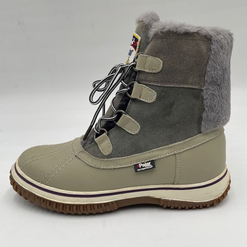 Cow Suede Lace-up Snow Boots Water-repellent