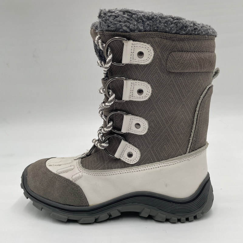 Womens Waterproof Suede Winter Boots Grey