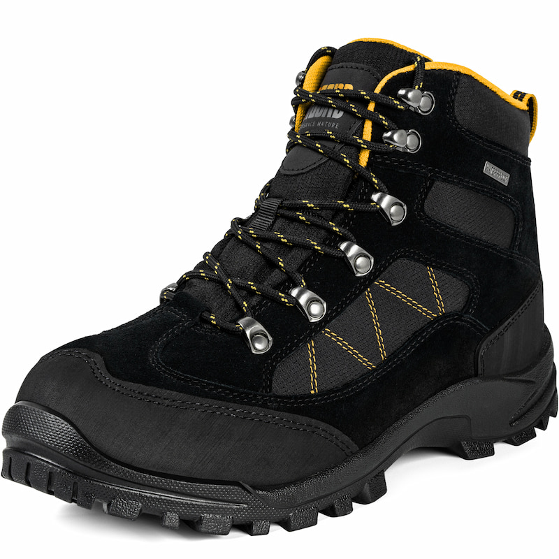 Cow Suede Mid Hiking Boots Yellow