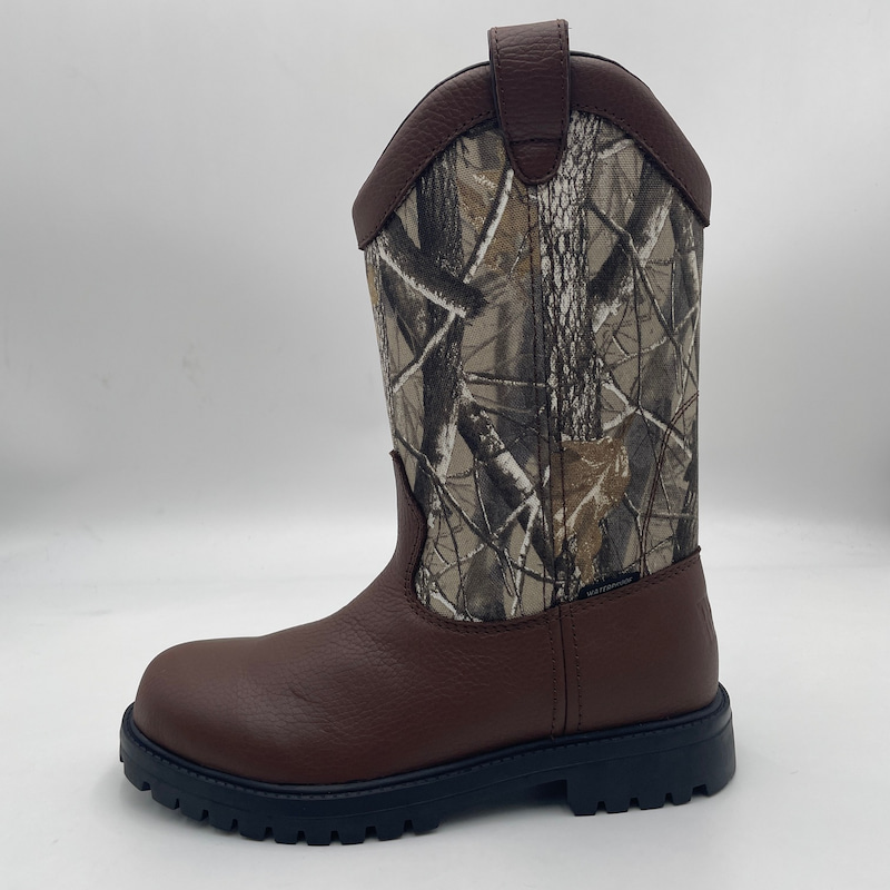 Men's Waterproof Top-grain Slip-on Hunting Boots