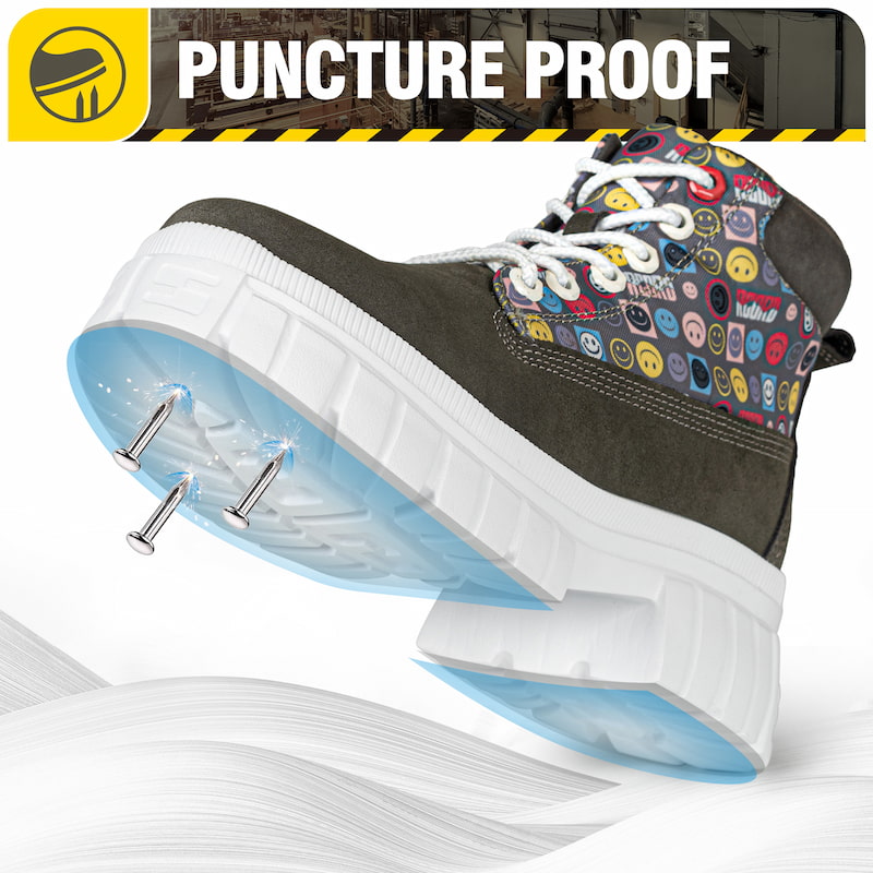 Non-slip Safety Boots Puncture Proof Midsole