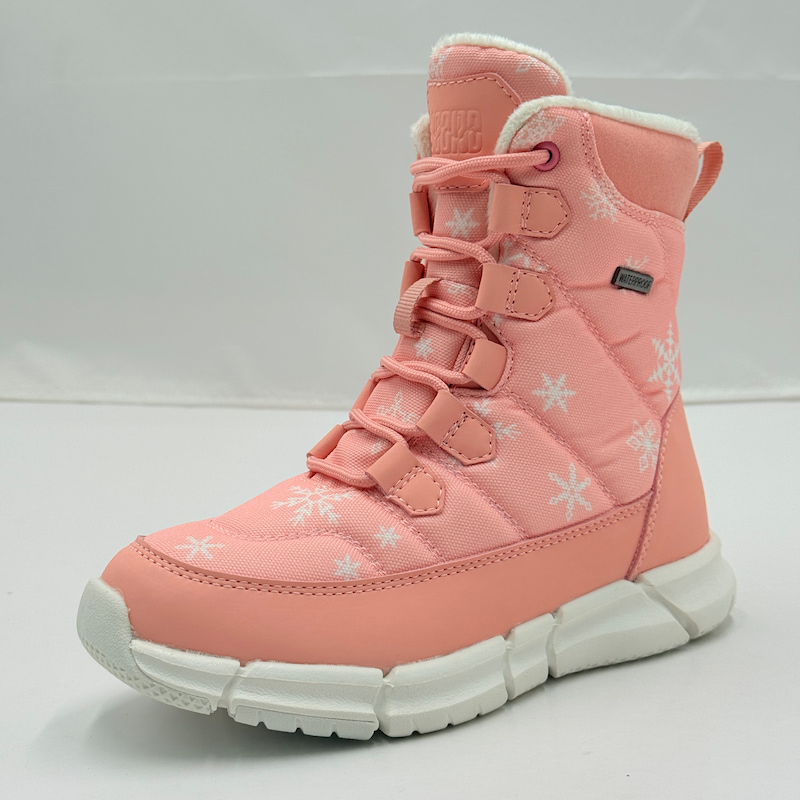 Kids Waterproof Lace-up High-top Snow Boots